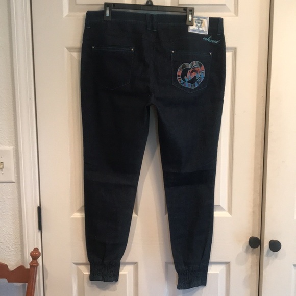 Eckored denim size 13/14 jeans w/ elastic @ cuffs - Picture 4 of 7